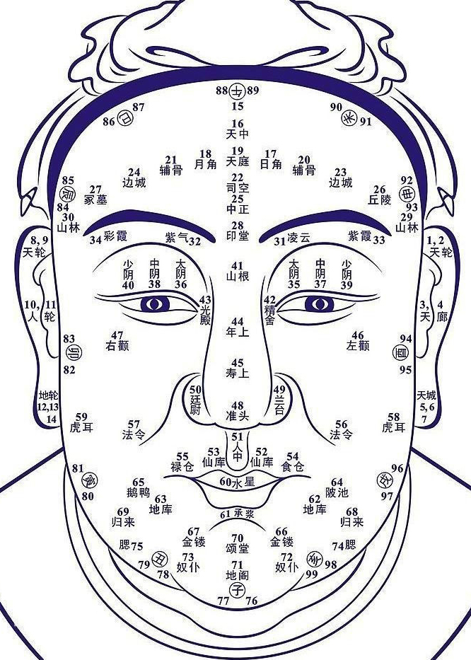 男人面部风水图解大全图片